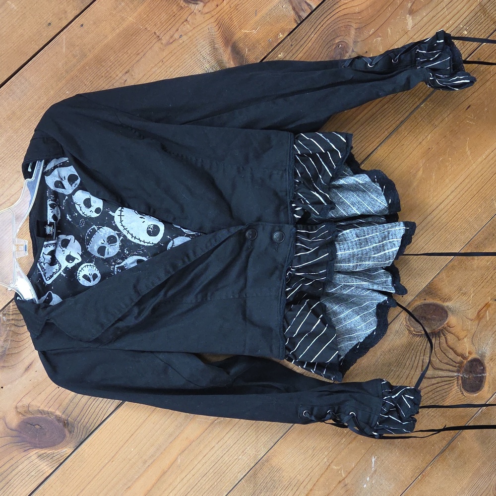 Nightmare before Christmas black gothic cropped jacket